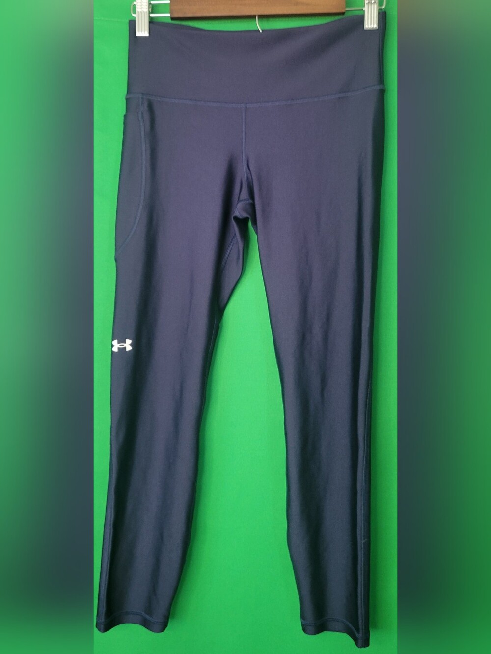 Under Armour Navy High-Rise Leggings Compression Women Size Medium Heatgear Pant